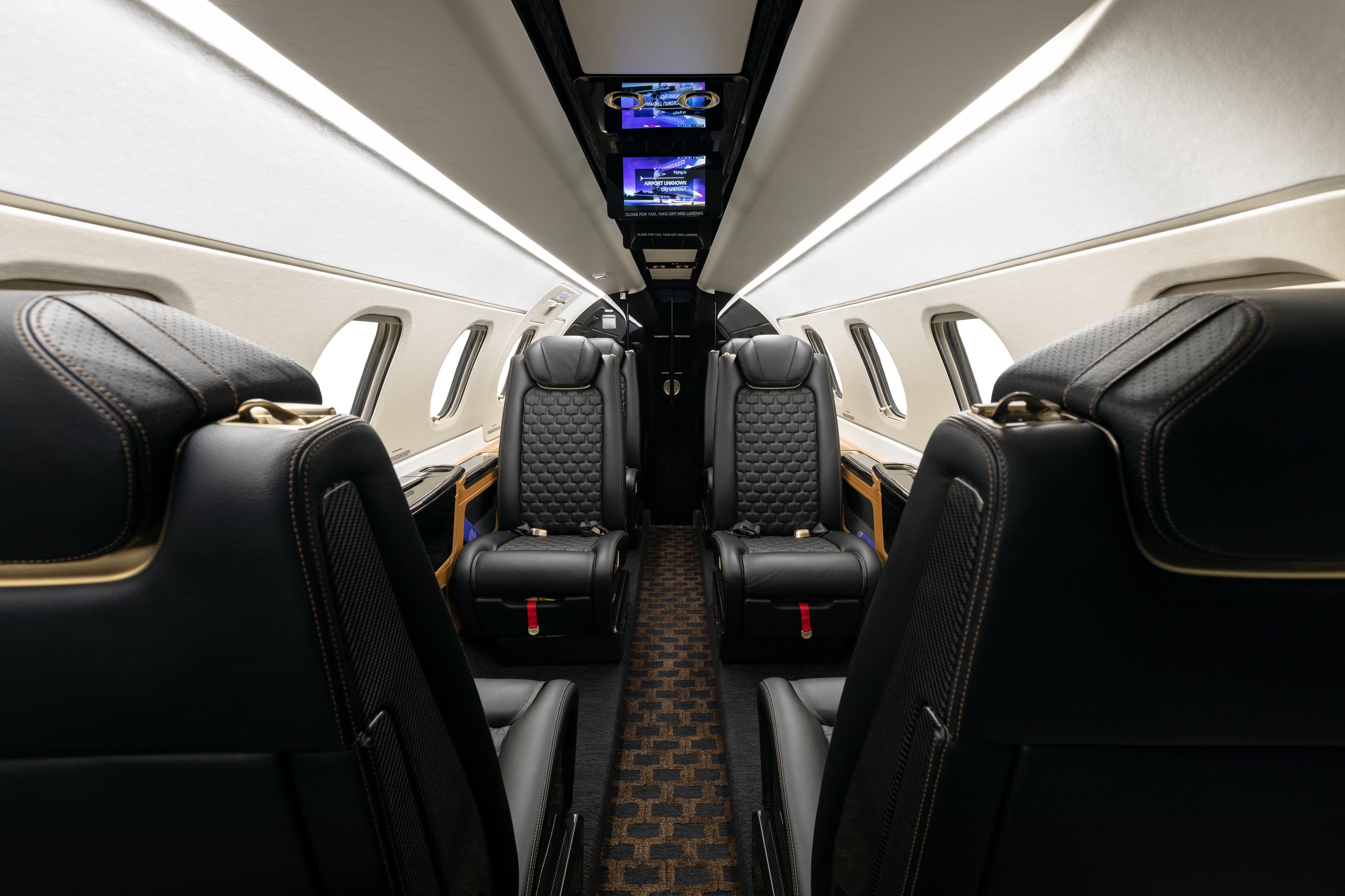 Phenom 300 light jet in flight